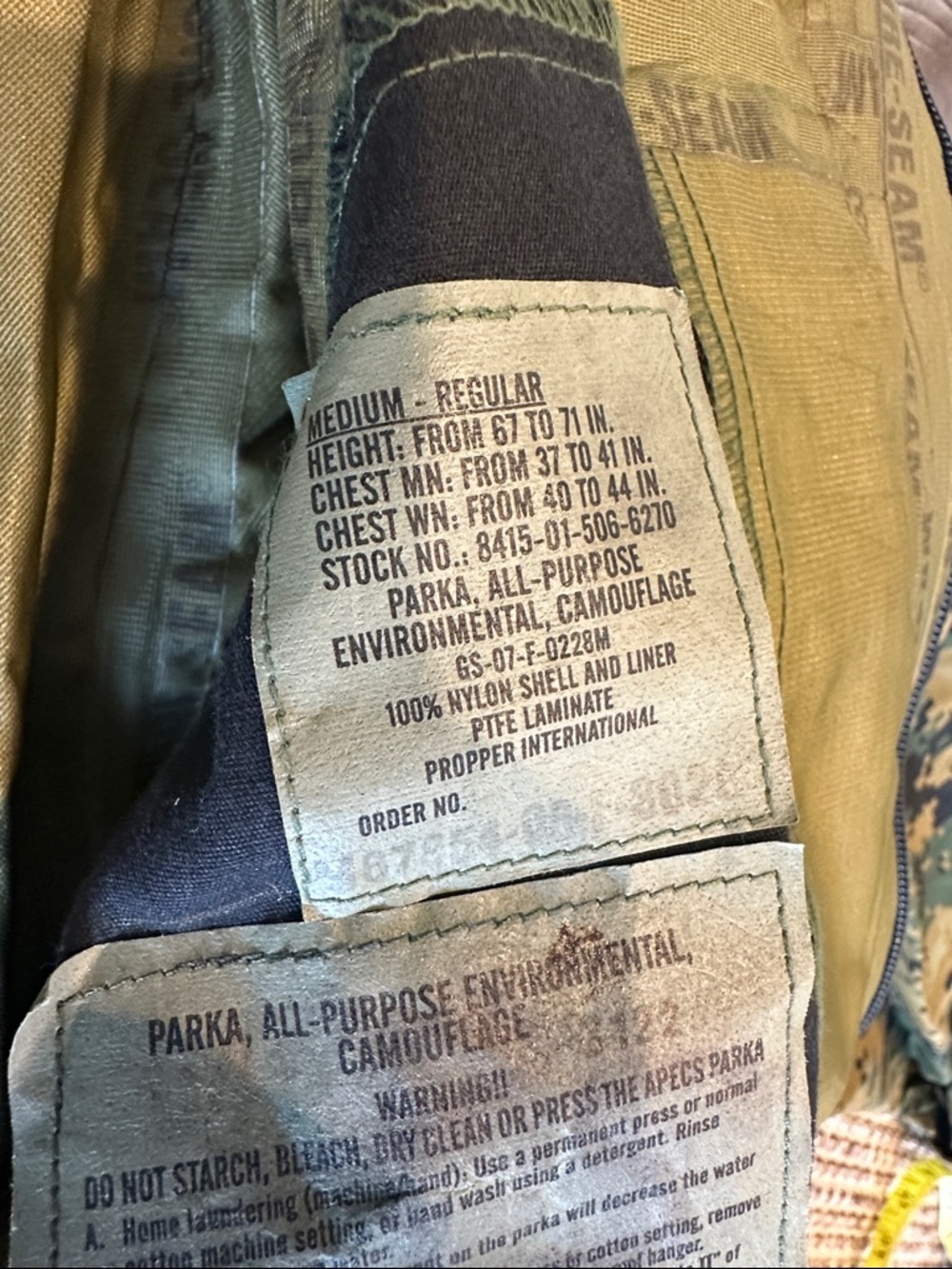 Woodland MARPAT Gore-Tex Parka Medium Regular - Picture 2 of 7